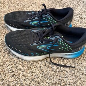 Brooks Glycerin 20 Men's Black and Green Athletic Shoes